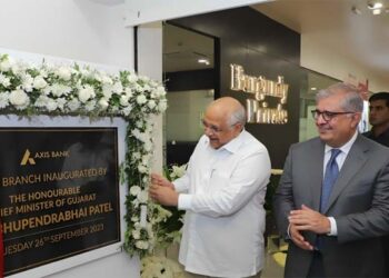 Gujarat CM Bhupendrabhai Patel inaugurates Axis Bank’s 5000th branch in Ahmedabad