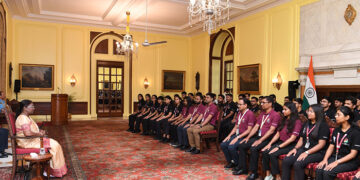 RRU students & Faculty engage a meaningful interaction with President Murmu