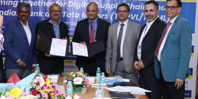 Indian Bank partners with Tata Motors Passenger Vehicles, Tata Passenger Electric Mobility for Supply-chain Finance