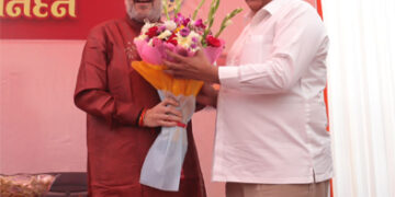 Union Home Minister Shah, CM Patel meet BJP leaders, citizens on Gujarati New Year