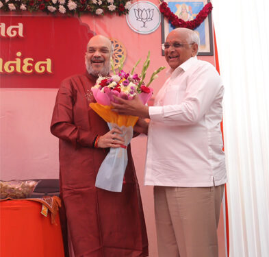 Union Home Minister Shah, CM Patel meet BJP leaders, citizens on Gujarati New Year