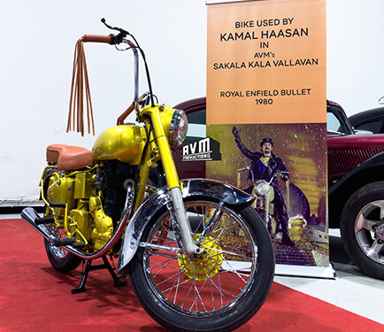AVM Heritage Museum brings in Ulaganayagan’s Iconic Bullet as latest addition on his Birthday!