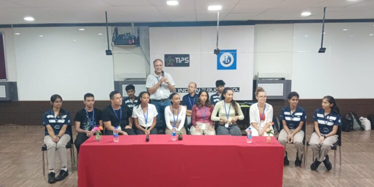 French students and teachers mingle with TIPS counterparts to immerse in cultural sangamam