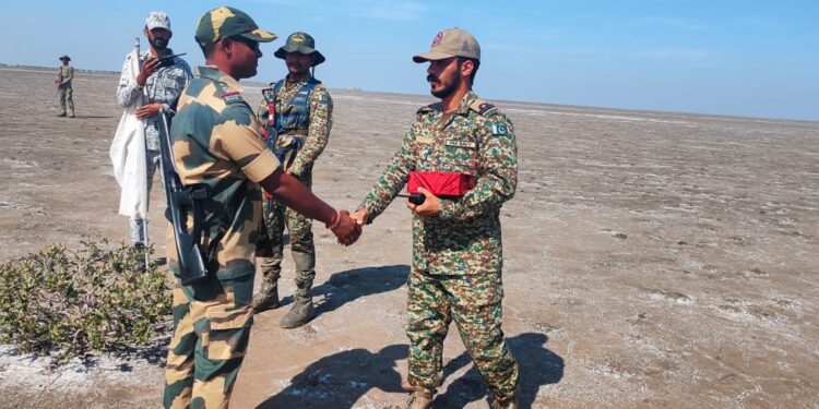 BSF jawans celebrate Diwali with Pak Rangers, Mariners by exchanging sweets, greetings