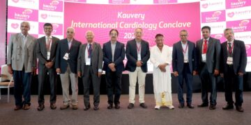 Padmashree Dr K M Cherian unveils Kauvery Heart Institute at the Intl Cardiology Conclave