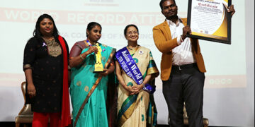 Vijaya College of Nursing enters Kalam Book of Records by holding 10-hour long mime show