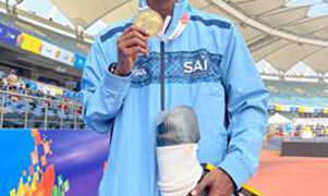 Rajesh, bagged a gold medal in 200m, a trainee at Sports Authority of India, Gujarat