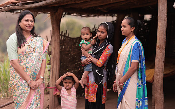 Adani Foundation Chairperson Priti Adani meets village-level SuPoshan volunteers in Narmada