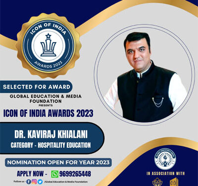 Global Education and Media Foundation bestows Icon of India Award on NE Food & Nutrition Editor Dr Kaviraj