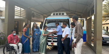 Elgi Equipments donates wheel-chair & stretcher accessible vehicle to Ganga Spine Foundation