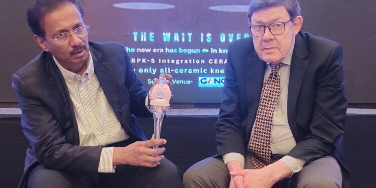 In a first in the nation, Ganga Hospital performs all-ceramic total knee replacement system