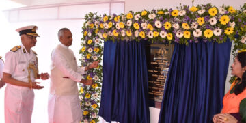 Gujarat Guv dedicates new auditorium at ICG Dist HQs in Porbandar to mark 48th Raising  Day