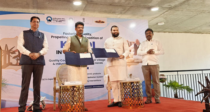 QCI & KVIC ink MoU at Kochrab Ashram to enhance quality of Khadi products, empower Khadi Artisans