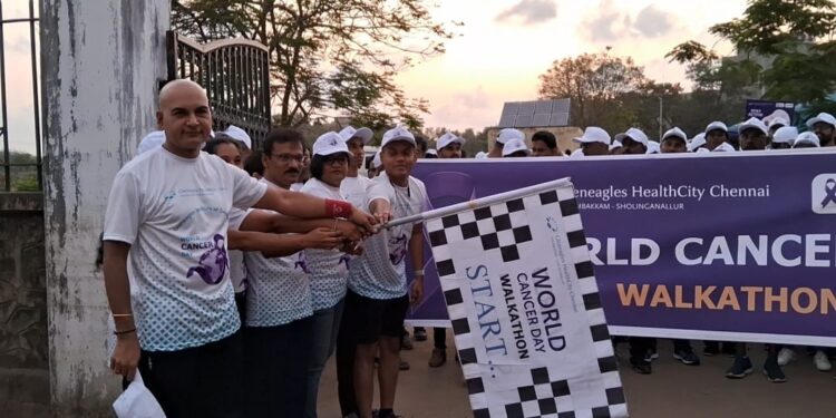 Over 650 take part in Gleneagles Health City Chennai’s walkathon to ‘Close the cancer care gap’