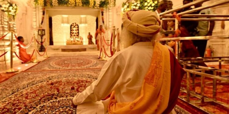 Sadhguru visits Ayodhya’s Ram Temple, describes it as ‘temple of devotion, conscious sacrifice’