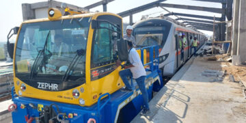 GMRC conducts first metro train trials between GNLU and GIFT CITY link today