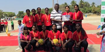 Hockey Champ Vasudevan Baskaran inaugurates Sports Meet of Ganga Institute of Health Sciences