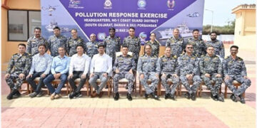 ICG conducts Area Level Maritime Pollution Response Workshop & Exercise at Porbandar