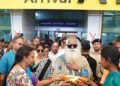 Sociopreneur Sadhguru receives heartfelt welcome in Coimbatore post brain surgery