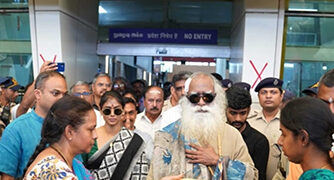 Sociopreneur Sadhguru receives heartfelt welcome in Coimbatore post brain surgery