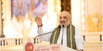 Amit Shah holds roadshow in Gandhinagar Lok Sabha seat; to file nomination tomorrow