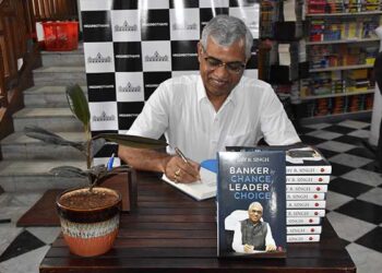 Shiv B Singh dedicates his book “Banker by Chance, Leader by Choice” to his father