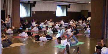 Marwadi University observes International Yoga Day with Faculty, Staff and students from 54 countries
