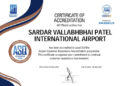 SVPI airport gets prestigious accreditation Level-3 for customer experience