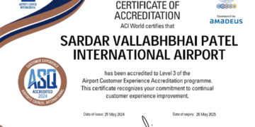 SVPI airport gets prestigious accreditation Level-3 for customer experience