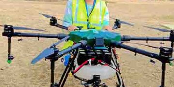 In Banas, ‘Drone Didi’ makes ₹1 lakh in 6 months with drone fertilizer spraying