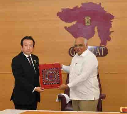Gujarat CM holds meeting with 18-member Japanese delegation from Shizuoka Prefecture