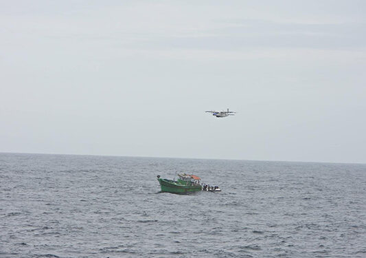 ICG rescues stranded fishing boat, with 11 people onboard, off Kerala Coast