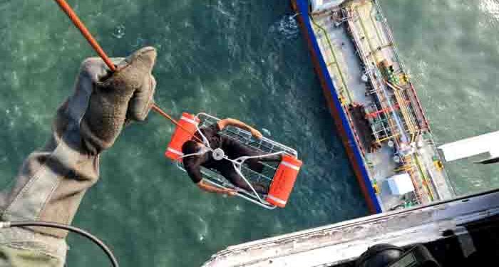 Braving monsoon, ICG evacuates ailing man from motor tanker off Porbandar coast; gives medical help