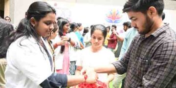 Swarrnim University marks Rakshabandhan fest with pledge for women’s safety