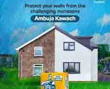 Ambuja Kawach’s water-repellent technology ensures unmatched durability and sustainability