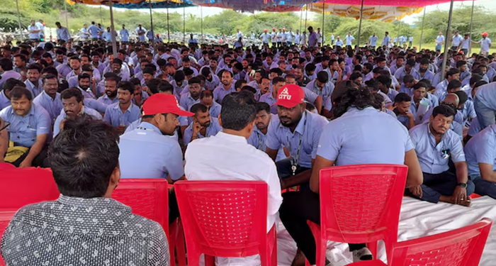 TN police detain 100 Samsung workers, union leaders for taking out protest march