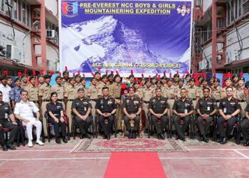 NCC’s Mountaineering Expedition Team scales Mt Abi Gamin, gets pat from DG