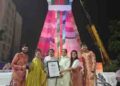 World’s largest Chaniya Choli bags certificate from World Book of Records during Navratri
