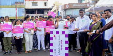 MSSW, Kauvery Hospital hold awareness rally on World Mental Health Day