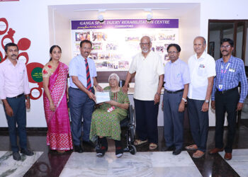 Ganga Spine Injury Rehab Centre gets Rs 40 lakh donation from octogenarian professor