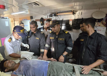 ICG safely evacuates critically-ill fisherman from SE Coast of Diu