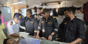 ICG safely evacuates critically-ill fisherman from SE Coast of Diu