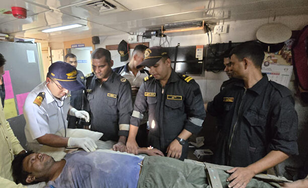 ICG safely evacuates critically-ill fisherman from SE Coast of Diu