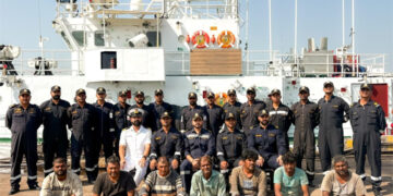Coast Guard rescues seven Indian fishermen apprehended by Pakistan forces off Gujarat coast