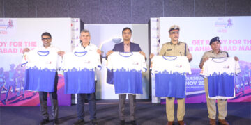 Ahead of 8th Edition of Adani Ahmedabad Marathon, dignitaries launch new jersey