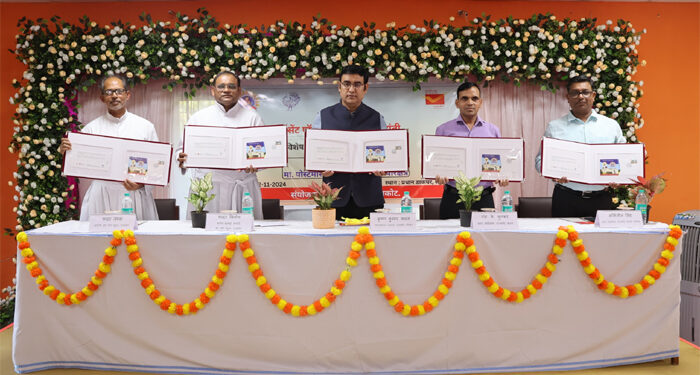 PMG Yadav releases a Spl Cover to commemorate the Silver Jubilee of St Paul School in Rajkot