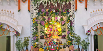 Hare Krishna Mandir, Bhadaj celebrates Govardhan Puja & Annakuta Mahotsav on New Year