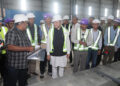 Railway Minister Ashwini Vaishnaw inspects bullet train track slab manufacturing factory in Gujarat