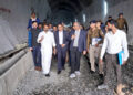 Union MoS Dr. L. Murugan inspects Mohammadganj Rly Station and tunnel work near Bhim Chulha