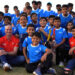 Coaches of Gujarat Giants, Klinger & Tambe, visit Adani Sportsline Cricket Academy in Shantigram